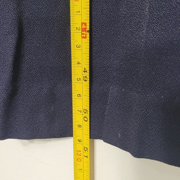 Elegant Vintage Off White & Blue Floral Embroidered Faux Vest Dress Plus Size 16 - Picture 11 of 13